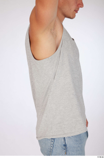 Darren casual dressed grey tank top upper body 0007.jpg